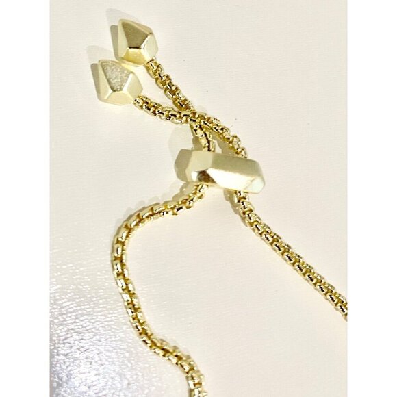 Kendra Scott Stan Drusy Bracelet Gold Multi Color Drusy Adjustable Rectangle - Picture 6 of 9